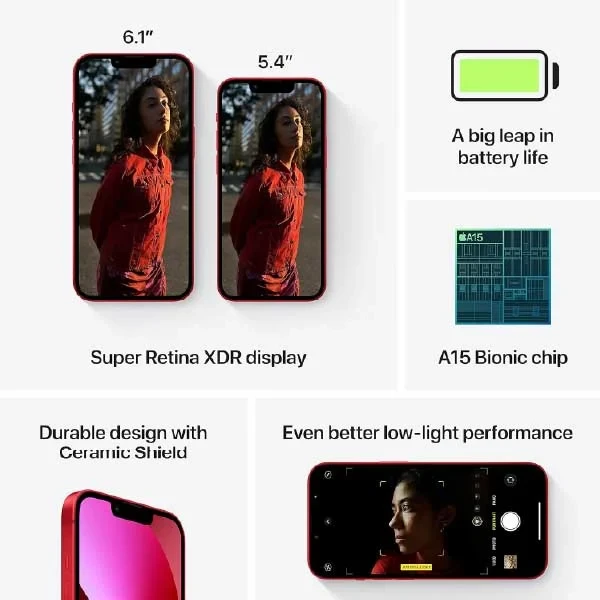 apple iphone 13 mini used 128gb 256gb 512gb blue black midnight pink red Free Shipping